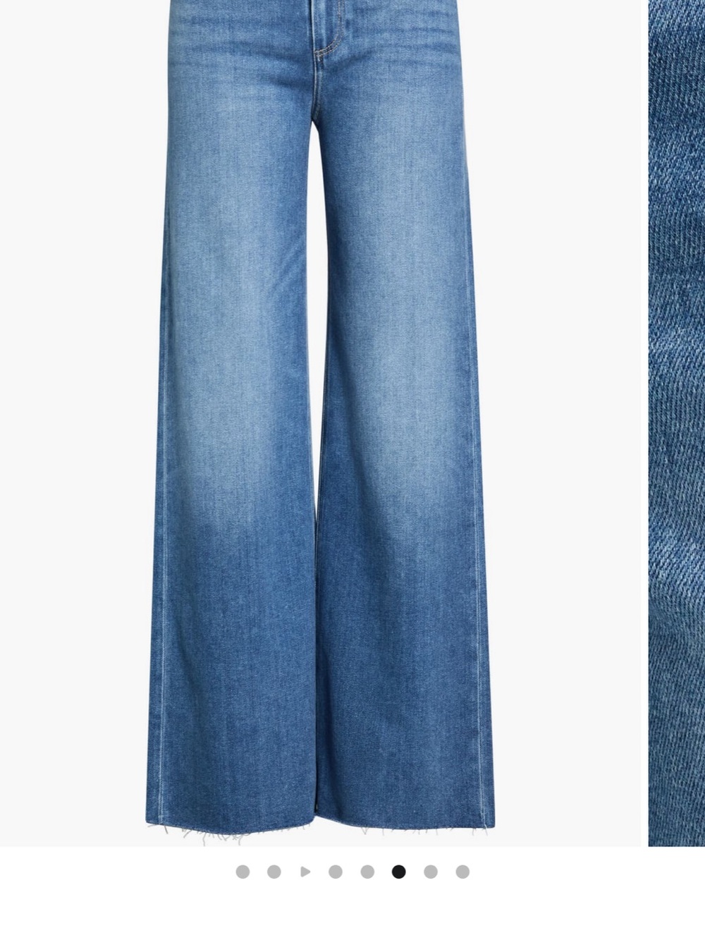 PAIGE High-Rise Wide Leg Jeans in Deep Blue Wash - Picture 9 of 12